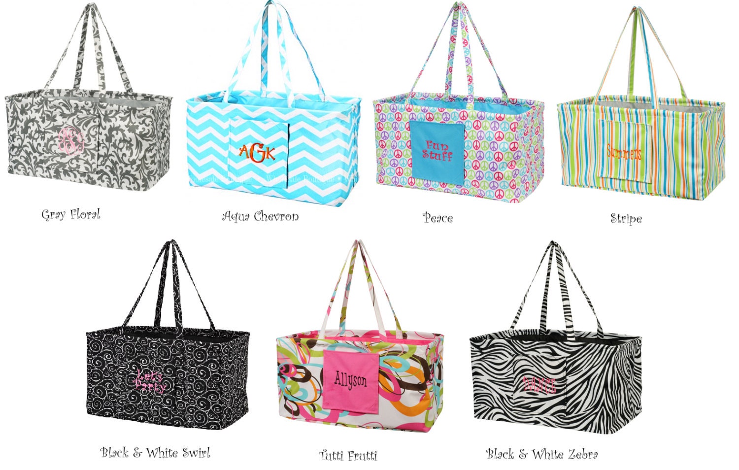 Personalized Patterned Ultimate Carry All Tote