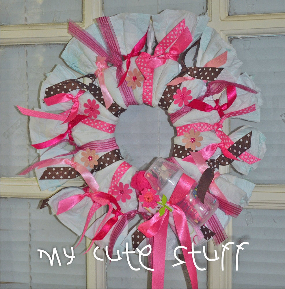 Baby Wreath - Nursery Wreath - Newborn Wreath - Nursery Gift - It's a Girl Wreath