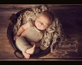 Newborn Overalls, Newborn Photo Prop, Baby Boy Pants, Handmade Knit Newborn Overalls