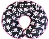 Girly Skulls Nursing Pillow Cover - Fits Boppy Pillows