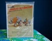 Vintage 1970s Stuffed Elephant Toy Sewing Kit by Bucilla