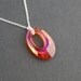 Crystal pendant necklace, Swarovski Helios pendant in astral pink and sterling silver chain, Swarovski crystal