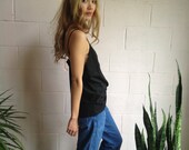 Vintage Black Slip Top