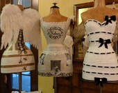 Vintage Inspired Wasp Waist 20's Fashion Black And White Photos Corset Custom Dress Form Mannequin Free Ship And Layawy