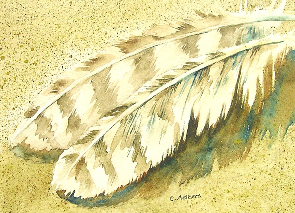 Bird Art, Tawny Owl Painting Original Watercolor