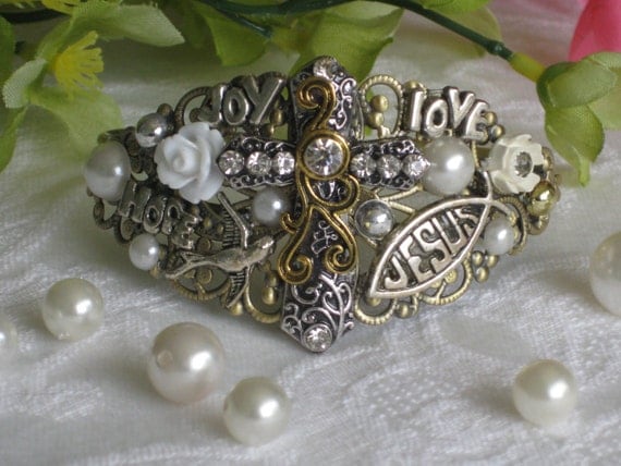 Cross Bracelet, Silver, Cuff Bracelet, Inspirational Jewelry, Christian Bracelet,  Religious Jewelry, Christian Jewelry, Bracelet