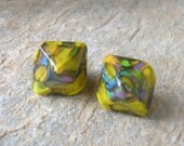Lampwork Beads Twin Chrystals Artisan Handmade Jewelry Supplies