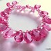 SALE - Candy Pink Quartz Faceted Pear Cut Stone Briolettes - (1) Matched Pair