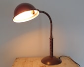 Vintage DESK LAMP Cast Metal INDUSTRIAL with Edison Bulb
