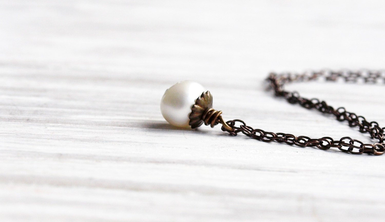 White Fresh Water Pearl Necklace - June Birthstone