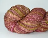 Rhubarb - 40/40/20 superwash merino/merino/silk 2-ply handspun yarn - sport/heavy fingering, 455 yards