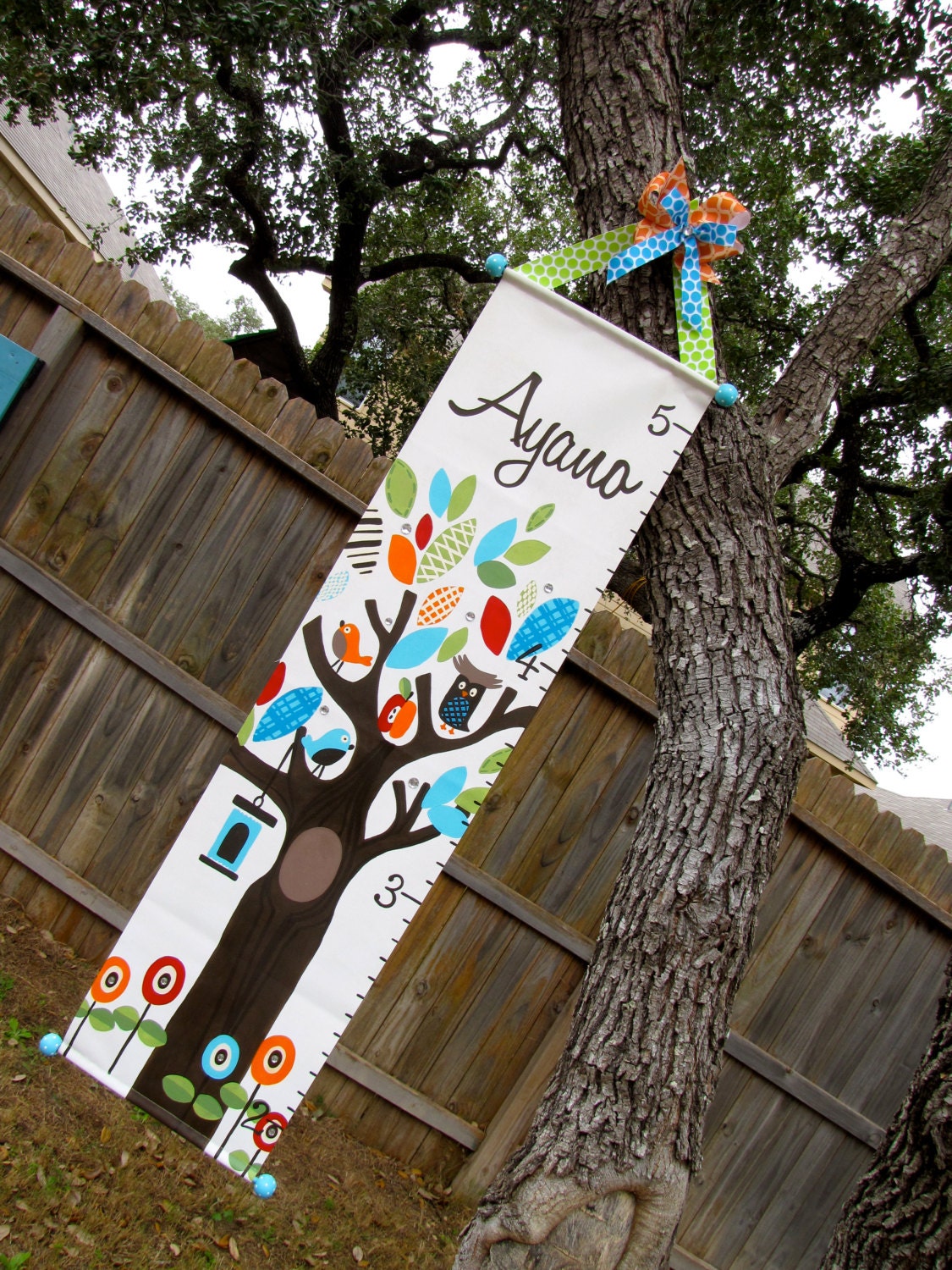 Colorful Woodland Growth Chart