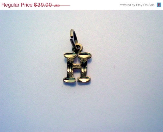 ON SALE Vintage Initial H Charm 10k Gold Marked, Vintage Gold Charm, H Charm Vintage Jewelry Jewellery