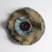TAN BROOCH - flower brooch - recycled brooch - flower pin - Lynn Minney Designs