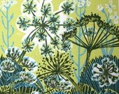 Parsnip Flowers linocut print.