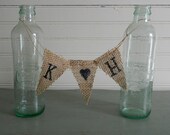 Personalized Cake Topper, Burlap Banner Cake Topper,  FREE US Shipping