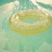 20% SALE Inviting - Swimming pool art, water photography, mint green and yellow, summer wall decor, bathroom art 8x8 print