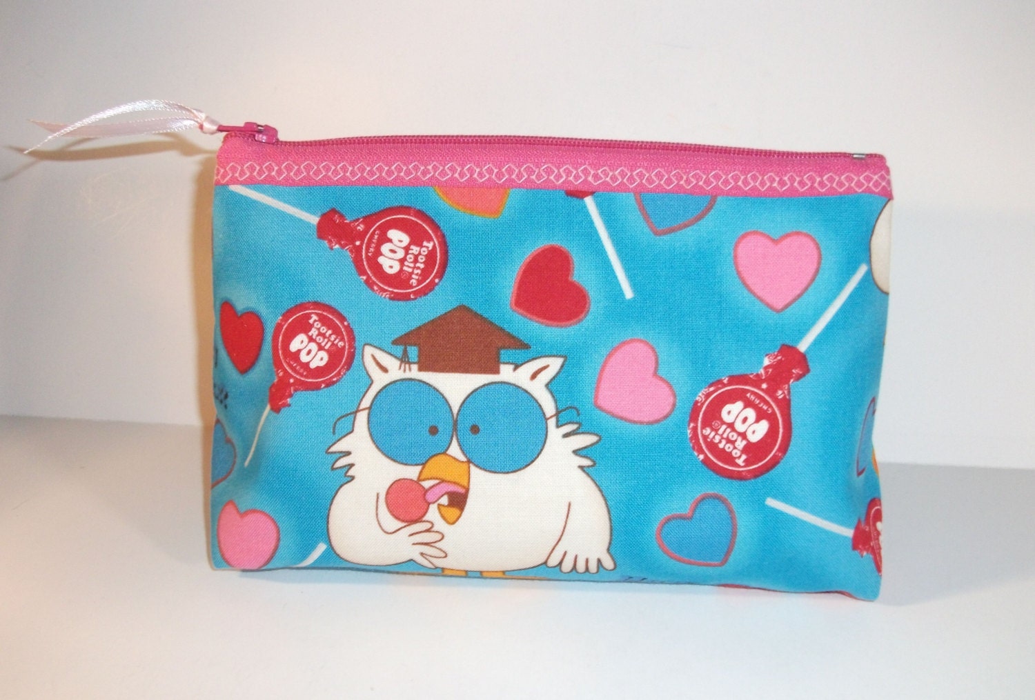 Mr  Owl. Tootsie Pop    Makeup- Bag--Handmade-