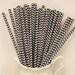 CHEVRON PAPER STRAWS, 25 Chalkboard Black Chevron Straws with Diy Flags, Pirate parties, Weddings, Party Straws, Black Chevron