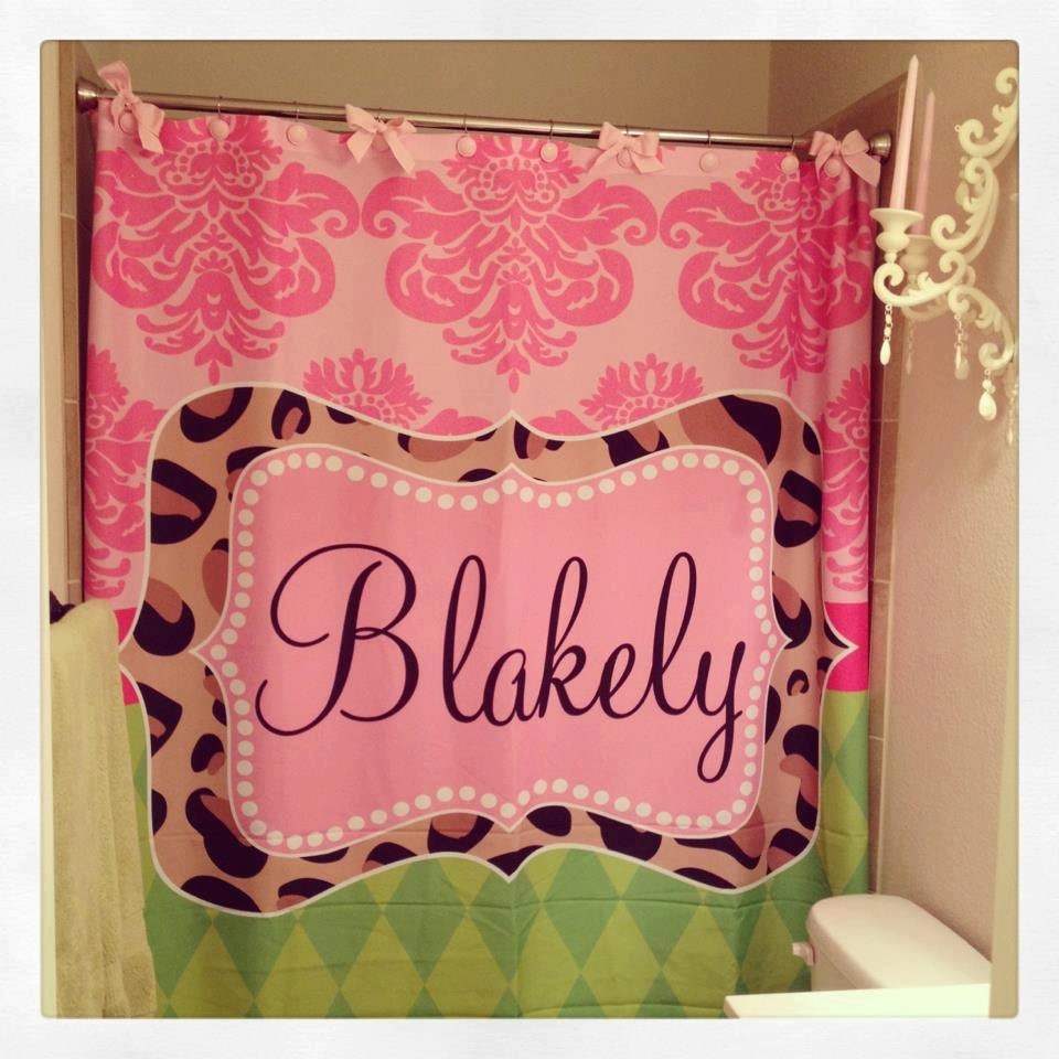 Personalized Shower Curtain - Funky Damask