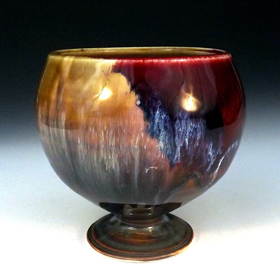 Pottery Porcelain Wine Glass - by Greg Johnson