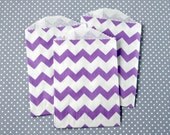 Little Purple Chevron Paper Bags (20)