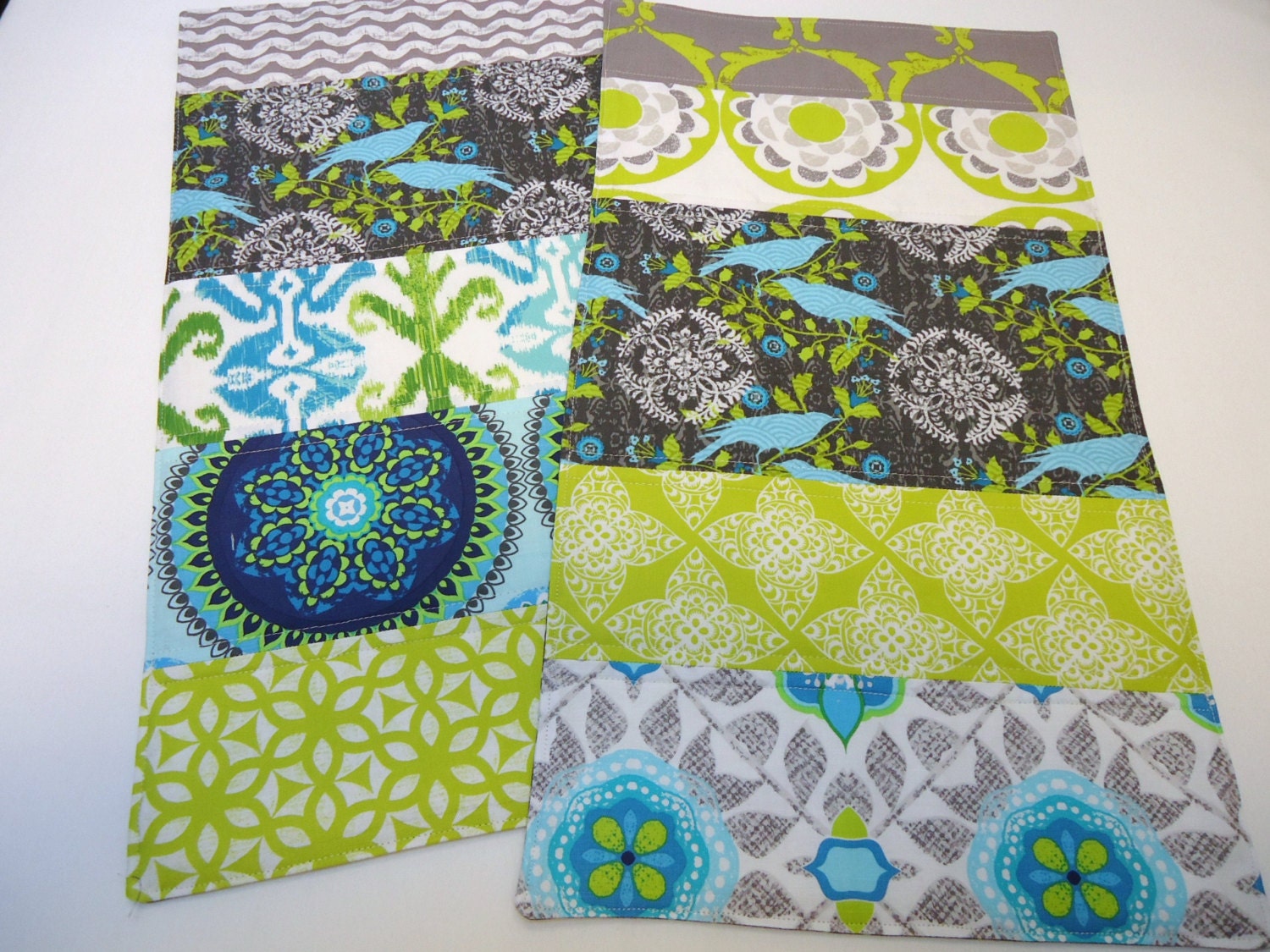 Baby  Burp Clothes, Aqua, Turquoise, Blue, Gray, Grey, Lime Green, Modern Burp Clothes, New Baby Gift, Nursery Item