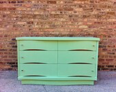 Vintage Dresser In Minty Green