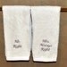 Mr Right And Mrs Always Right Organic Cotton 2 Piece Hand Towel Set