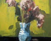 Loose Threads . giclee art print of still life flower painting