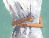 Pillow Land . extra large giclee poster print of original acrylic painting