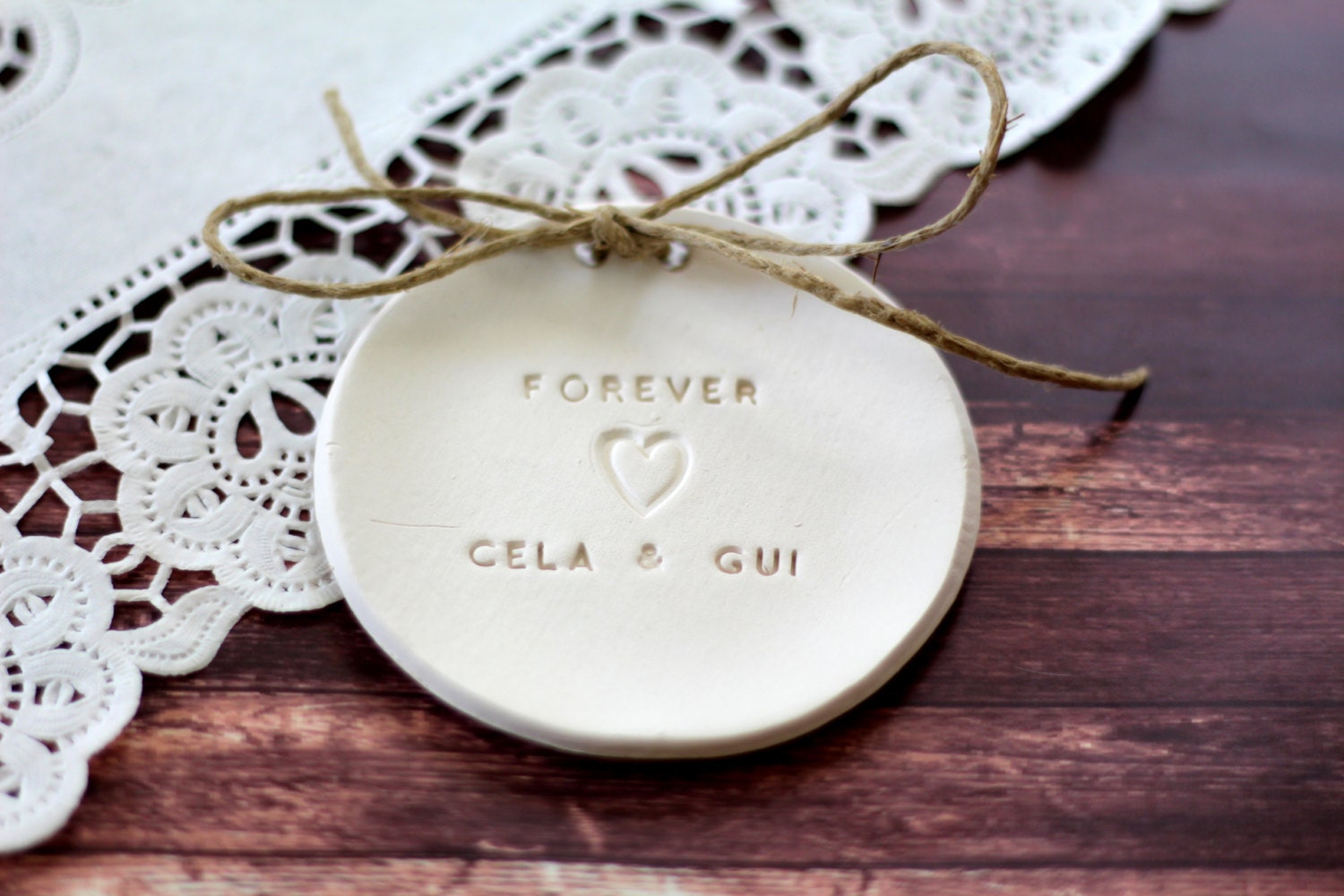 Custom Wedding ring bearer Ring dishPersonalized forever Wwdding Ring pillow Personalized ring bowl