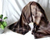 Silk Scarf, Silk Scarves, Hand Designed,Women's Fashion Accessories, Chocolate Anyone,15x60