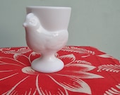 Vintage Egg Cup French White Milk Glass Chicken Eggcup French Kitchenalia Hen Chick