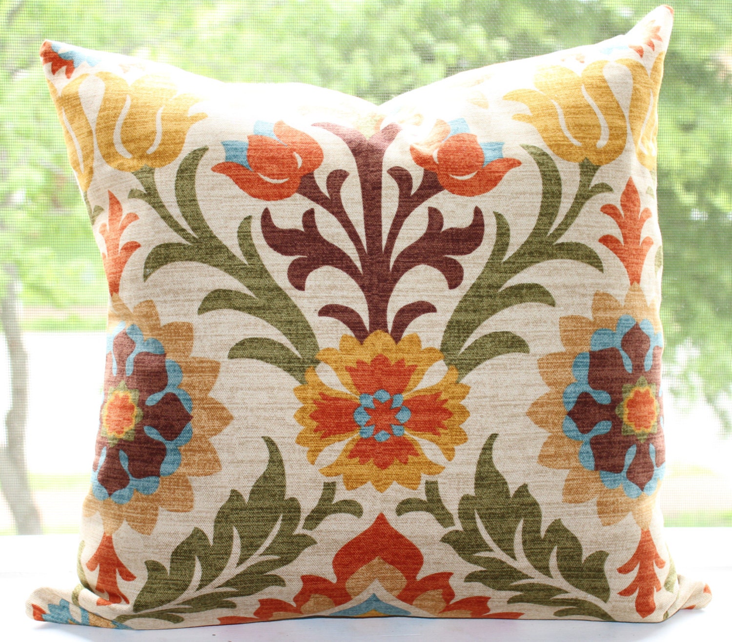 CUSTOM LISTING for Verjilya Hughes Waverly Santa Maria Adobe Fabric 28" x 28" Pillow Cover