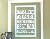 Papercut for 'Best Dad'