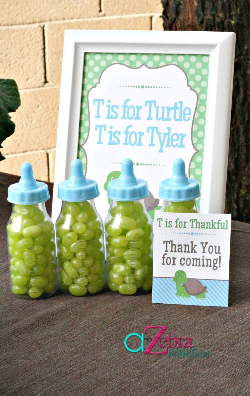 Blue Baby Bottles, Baby Shower Favors, Baby Revealing Party, Baby Girl, New Baby, Party Favors