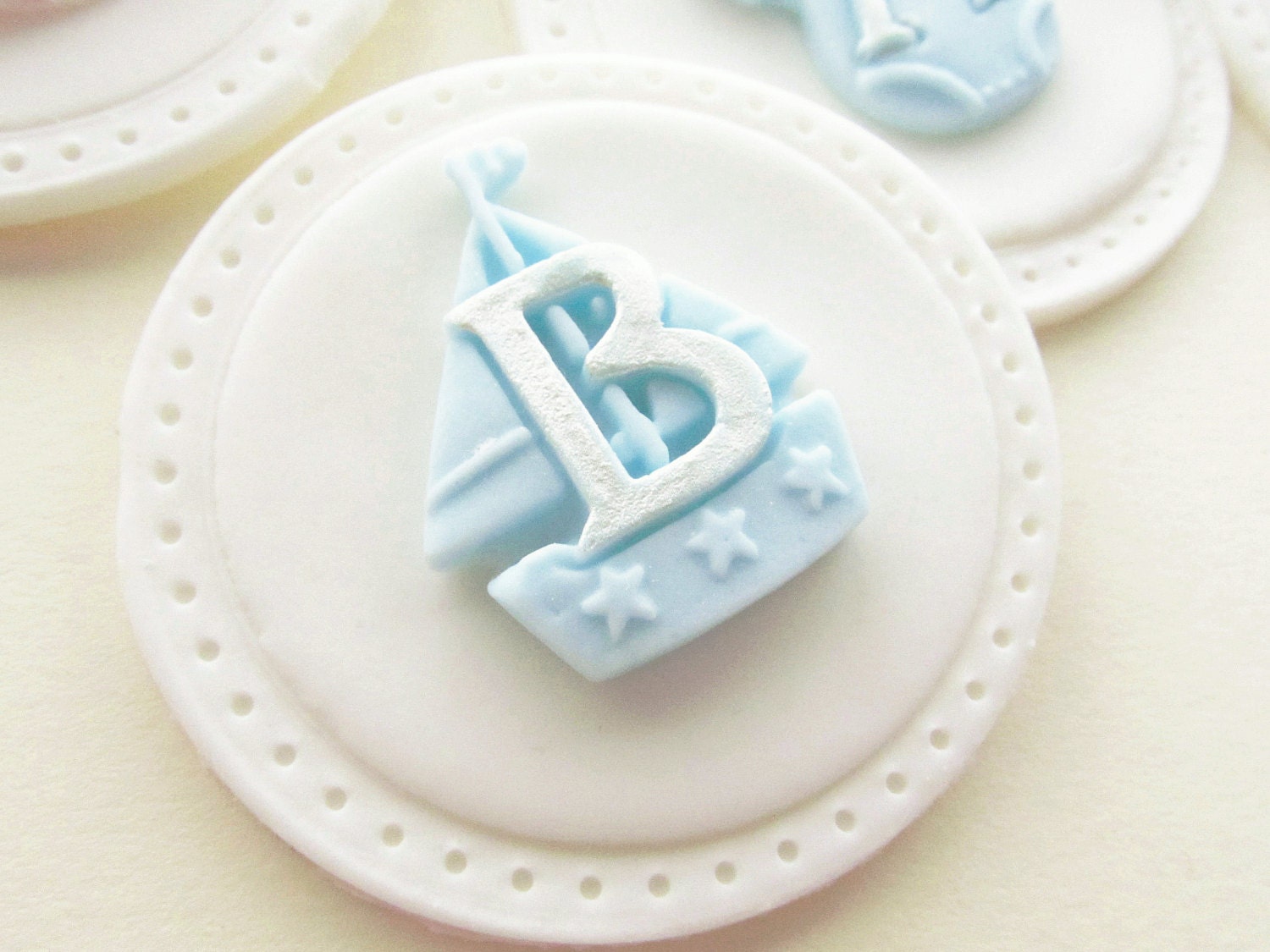Baby Boy Cupcake Toppers - Baby Shower Cupcakes Cookie Toppers Shower Favors