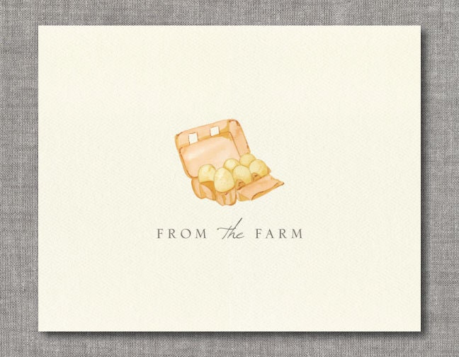 Watercolor Art Print - Farm Fresh Eggs - Unframed - 8x10