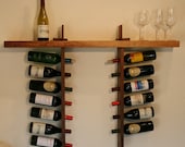 WINE SHELF - made of unique urban salvaged hardwoods