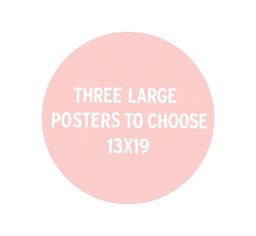 Three Large Posters 13x19 To choose