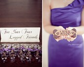 Wedding Reception Guest Book Sign.  For Your Four Legged Friends.  Reception Table Sign with a base included.  Pet Candy Buffet, Pet Treats.