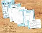 INSTANT DOWNLOAD - Baby Shower Party Game Set - Baby Boy