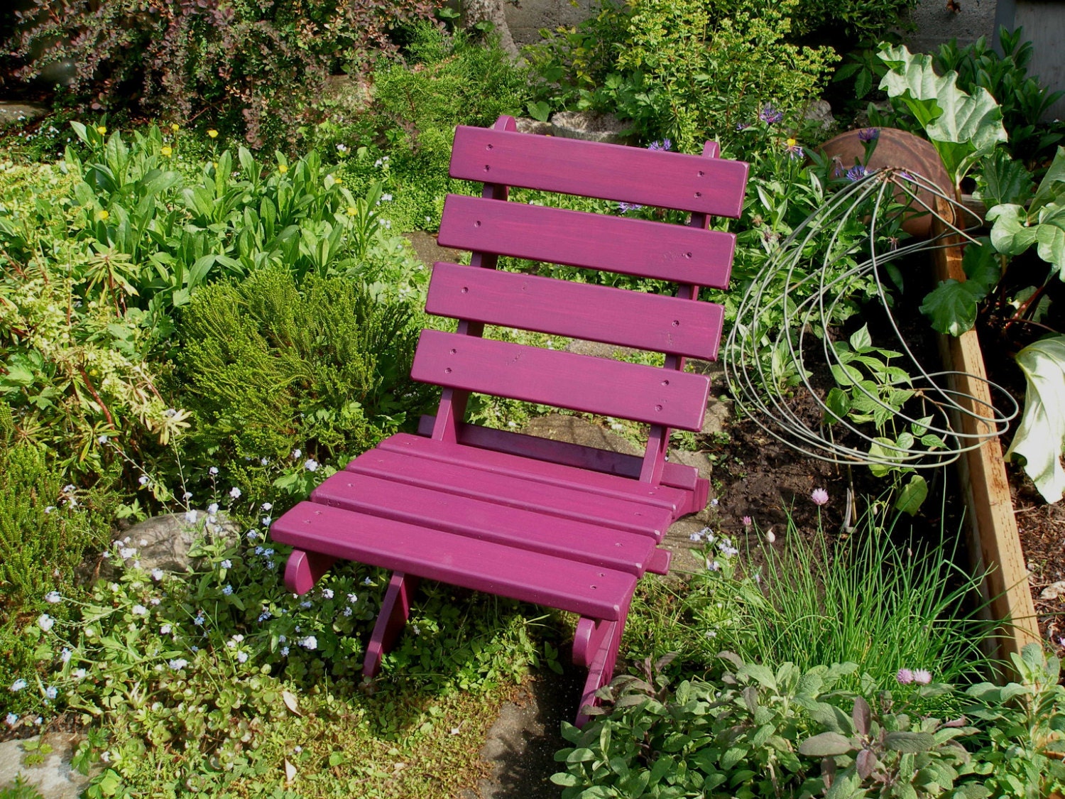 Beautiful Chair for Home & Garden (color: Egg Plant)