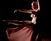 Artistic nude belly dancer in color fine art photo print - Dancing in the dark - Infrared - 03