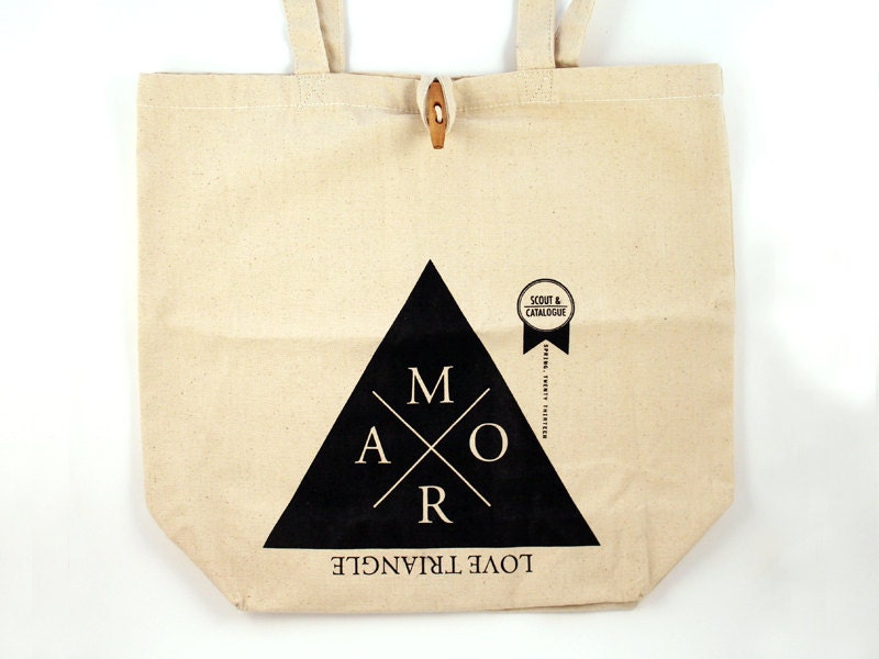 AMOR - Love Triangle - Cotton Tote