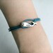 Whale Leather  Bracelet (13 colors of leather cord to choose)