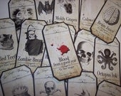 New Large Magic Halloween Steampunk Apothecary Labels Set of 15
