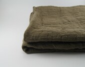 Handmade Linen Throw / Beach Towel / Tablecloth --- chocolate