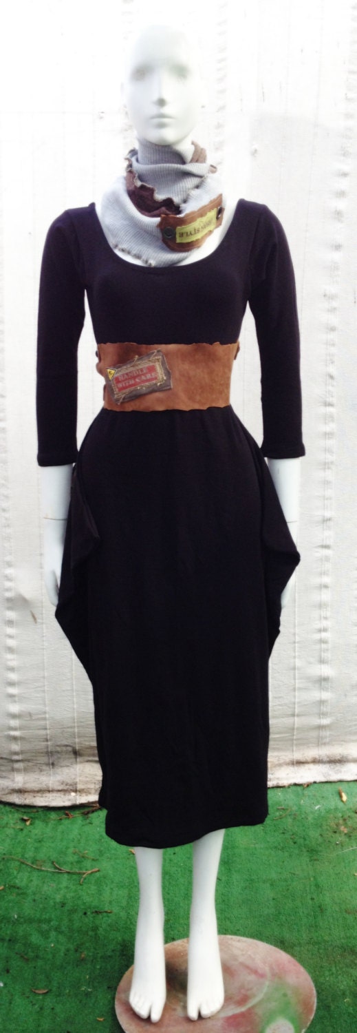 cool and black winter dress